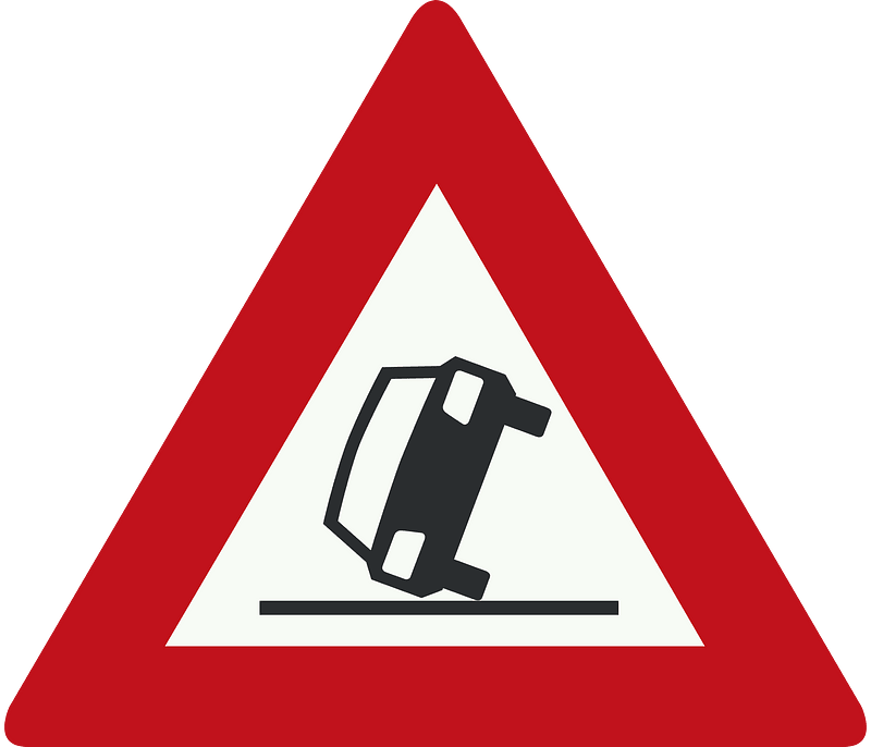 Accident area / accident ahead sign in Netherlands