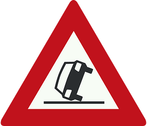 Accident area / accident ahead sign in Netherlands