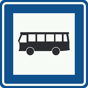 Bus stop sign in Netherlands