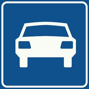 Expressway sign in Netherlands