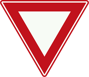 Give Way / Yield sign in Netherlands
