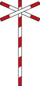 Level crossing (one track) sign in Netherlands
