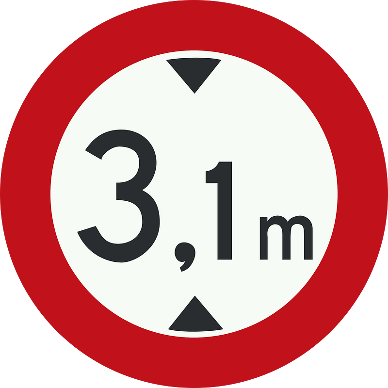 Maximum height sign in Netherlands