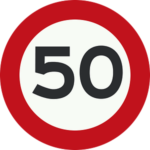 Maximum speed limit sign in Netherlands