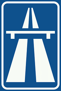 Motorway sign in Netherlands