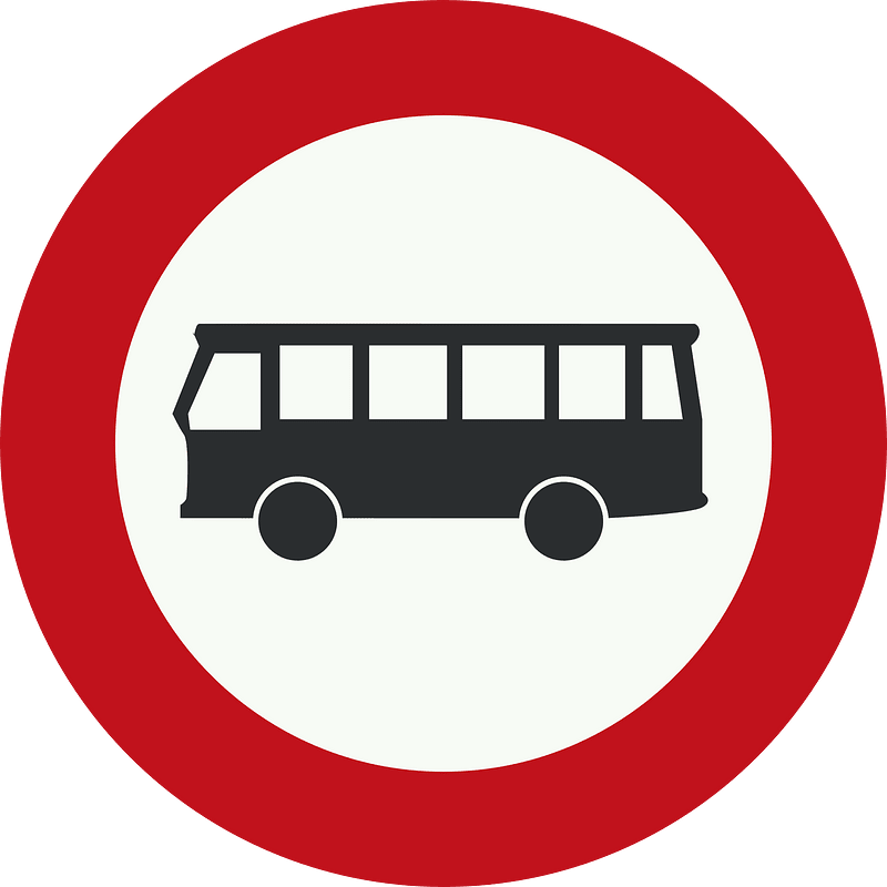 No buses sign in Netherlands