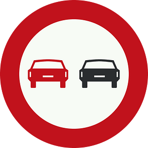 No overtaking sign in Netherlands