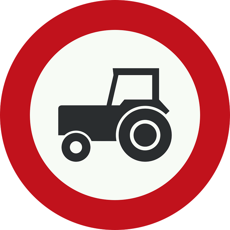 No tractors sign in Netherlands