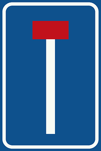 No through road sign in Netherlands