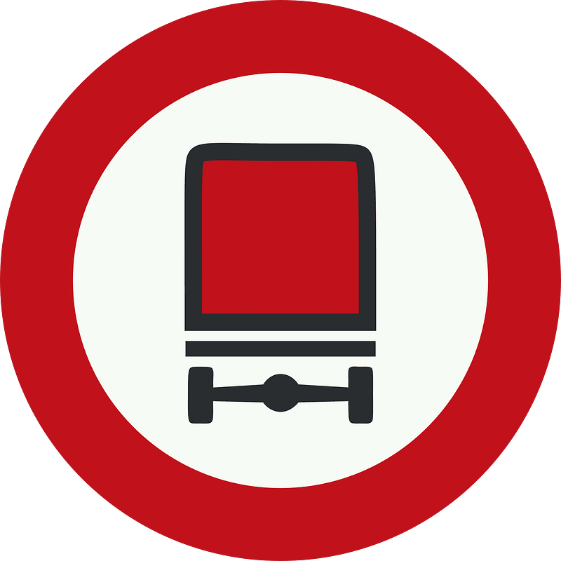 No vehicles carrying dangerous goods sign in Netherlands
