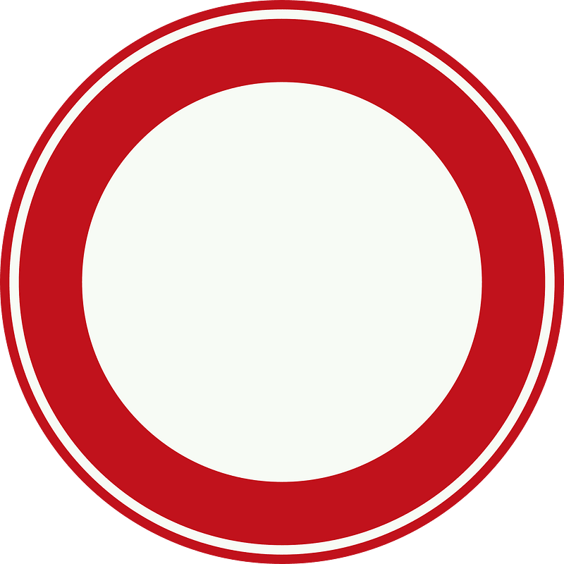 No vehicles sign in Netherlands