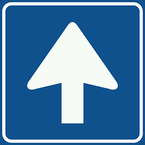 One-way street sign in Netherlands