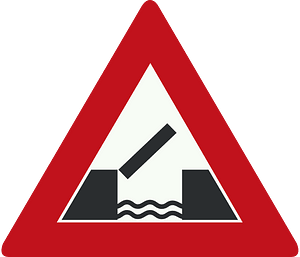 Opening or swing bridge sign in Netherlands