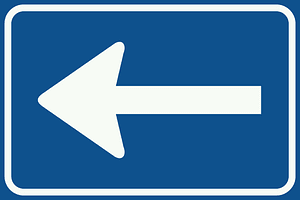 One-way street sign in Netherlands