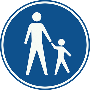 Pedestrians only sign in Netherlands