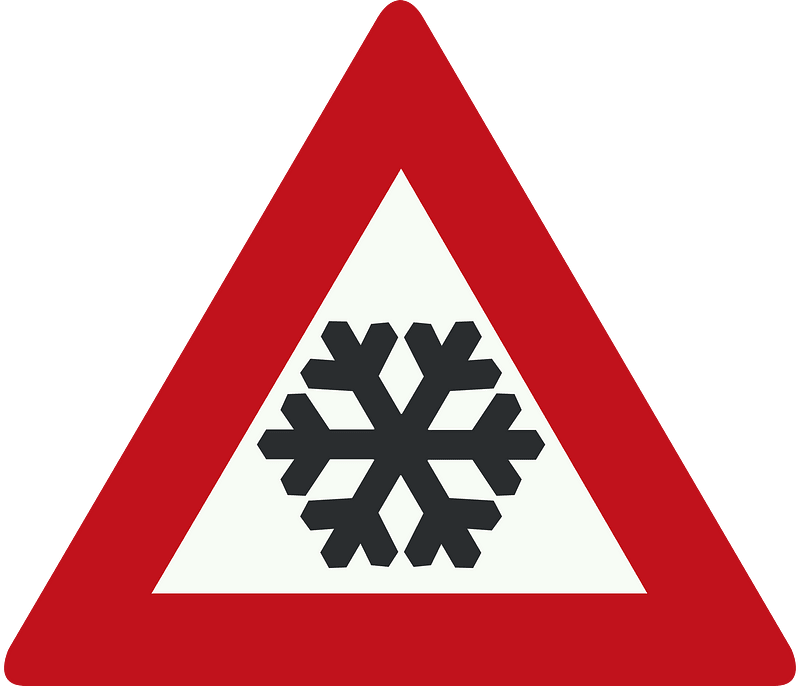 Snow or ice sign in Netherlands