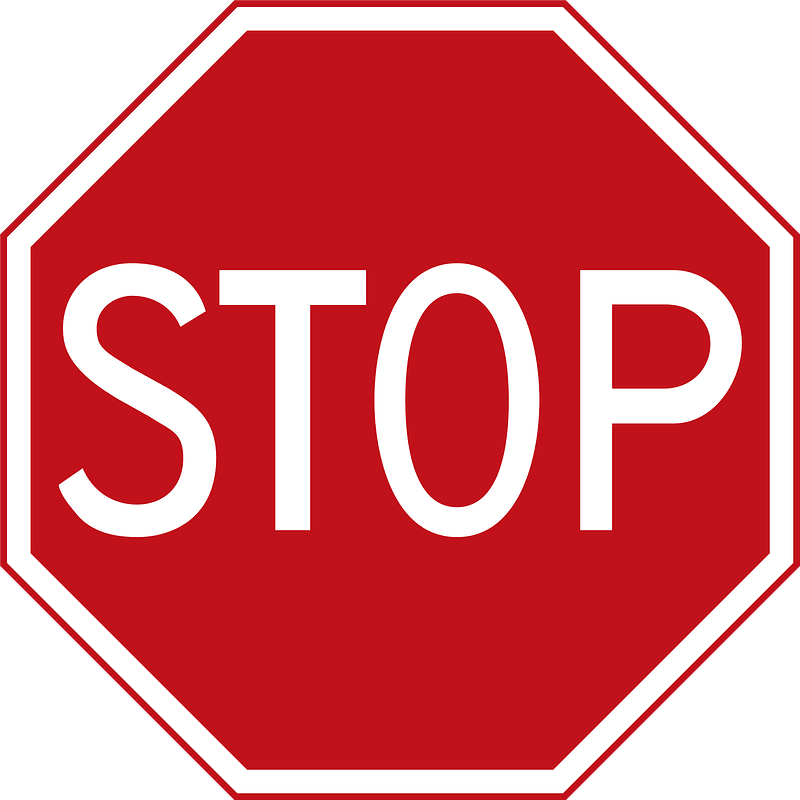 Stop sign in Netherlands