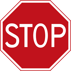 Stop sign in Netherlands