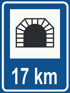 Tunnel sign in Netherlands
