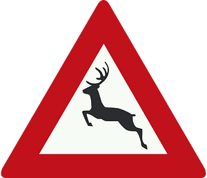 Wild animals sign in Netherlands