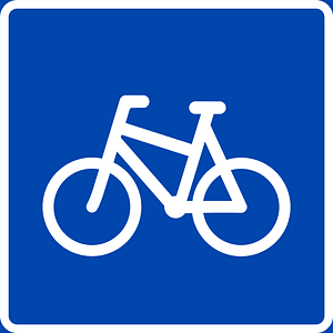 Bicycles only sign in Norway