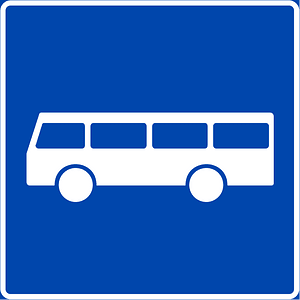 Bus lane sign in Norway