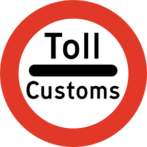 Customs sign in Norway