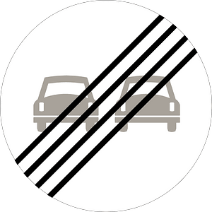 End of no overtaking sign in Norway