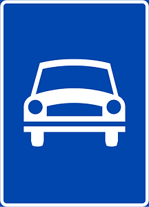 Expressway sign in Norway