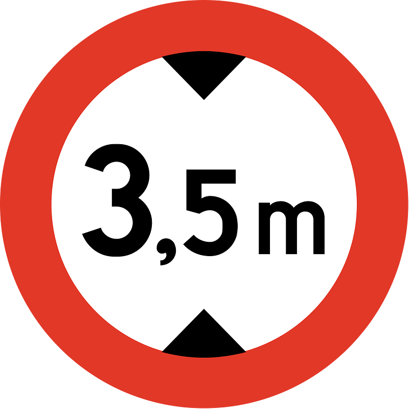 Maximum height sign in Norway