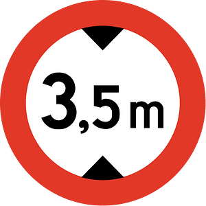 Maximum height sign in Norway