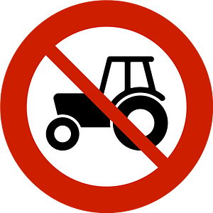 No tractors sign in Norway