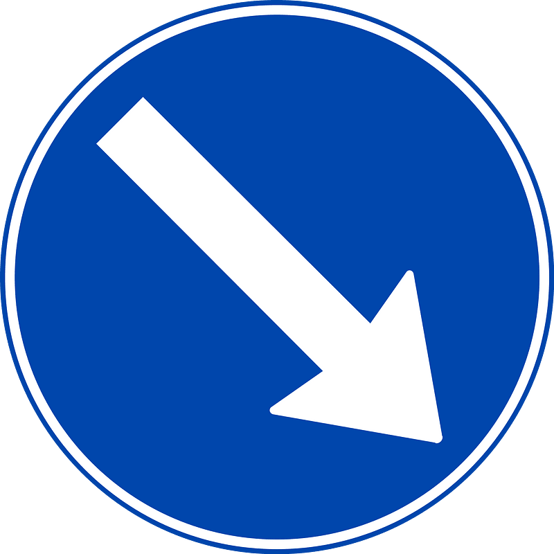 Pass on this side sign in Norway