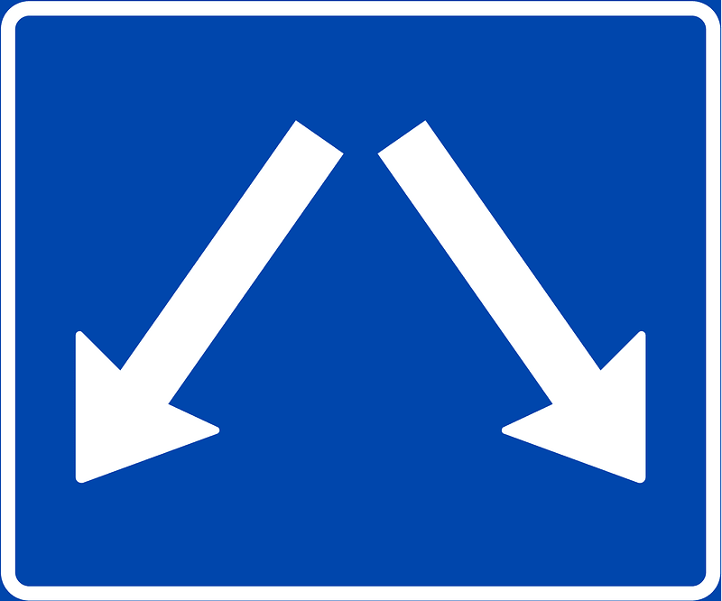 Pass on either side sign in Norway