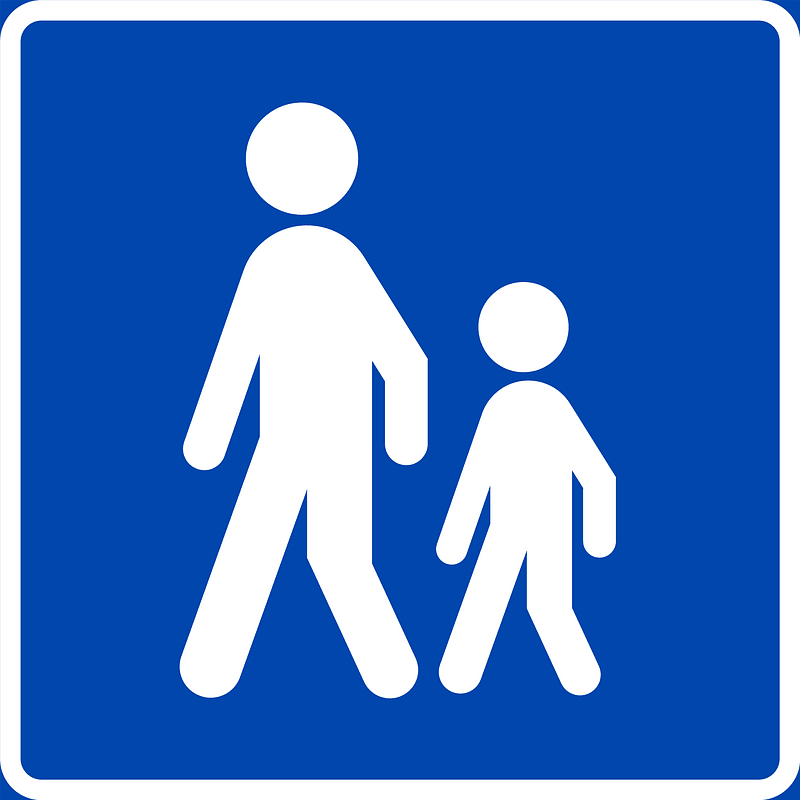 Pedestrians only sign in Norway