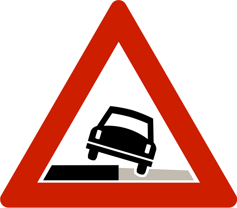Soft verges sign in Norway