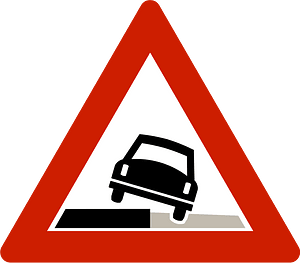 Soft verges sign in Norway