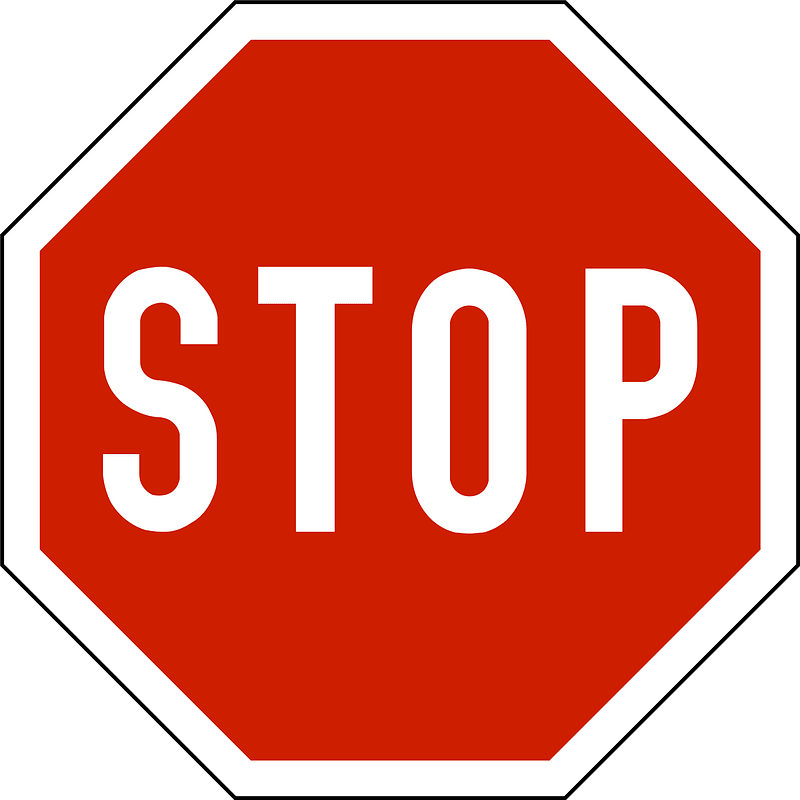 Stop sign in Norway