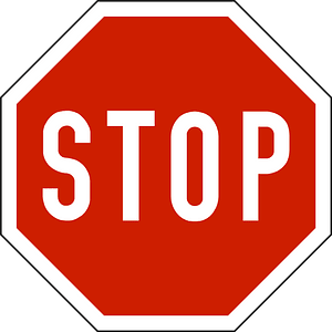 Stop sign in Norway