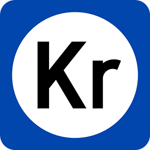 Toll sign in Norway