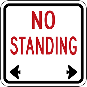 Bus stop sign in Ontario
