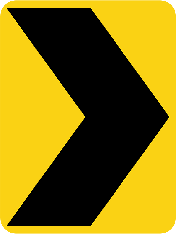 Chevron (Short Turn) sign in Ontario