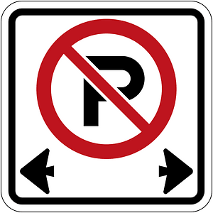 Bus stop sign in Ontario
