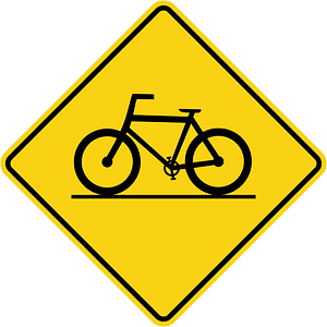 Cyclists crossing sign in Ontario