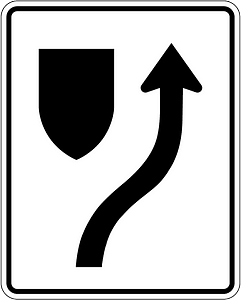 Keep right (or left) sign in Ontario