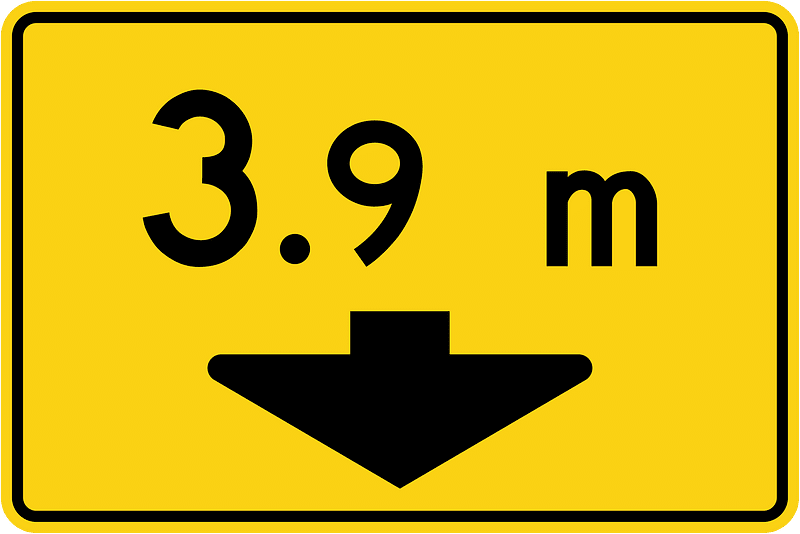 Maximum height sign in Ontario