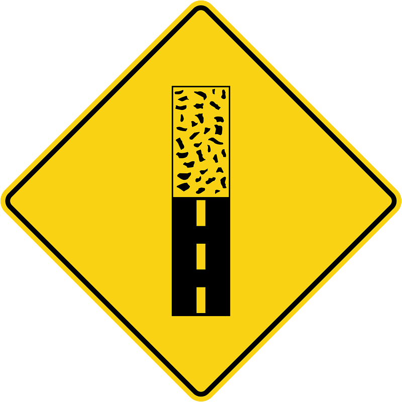 Pavement ends sign in Ontario