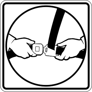 Seatbelts required sign in Ontario