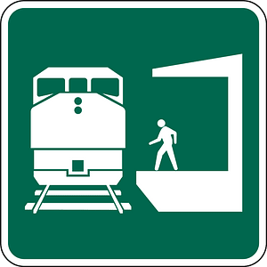 Train station sign in Ontario