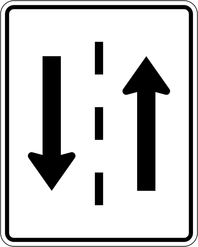 Two-waytraffic sign in Ontario